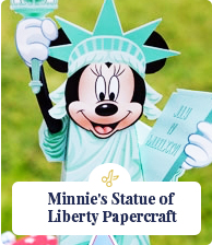 Minnie's Statue of Liberty Papercraft