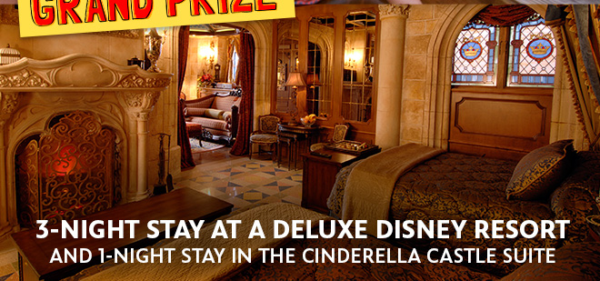 3 Night Stay At a Deluxe Disney Resortand a 1 Night Stay in the Cinderella Castle Suite