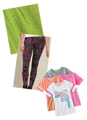Be bold! Bright lace and foil-prints turn any outfit into a fashion statement. Sporty t-shirts pack even more punch with oversized words and pictures.