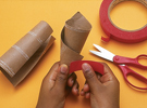 Cardboard Tube Mini Pinatas - Step 1