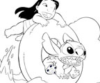 Color with Lilo and Stitch!