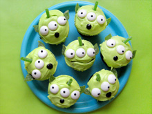 Green Alien Cupcakes
