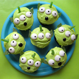Toy Story Green Alien Cupcakes