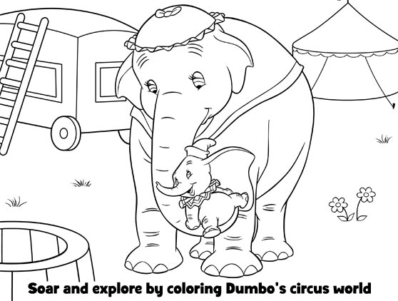 Dumbo coloring and create!