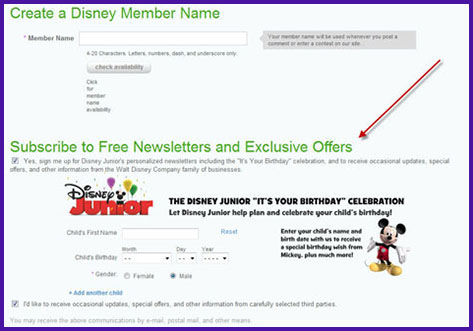 Create a Disney account