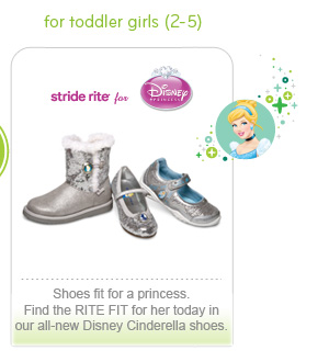 Shoes fit for a princess. Find the RITE FIT for her today in our all-new Disney Cinderella shoes.