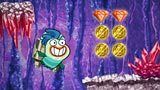 Bounce around the tank to collect the gold.
