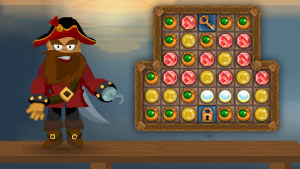 Solve the puzzles to unlock levels, matey!