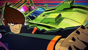 Take down robots at high speeds!