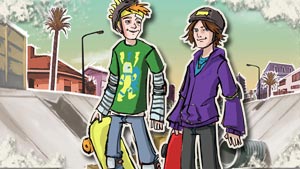 Help Zeke and Luther win the skate tournament!